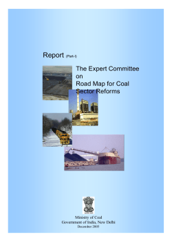 Report The Expert Committee on Road Map for Coal