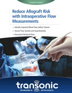 Reduce Allograft Risk with Intraoperative Flow Measurements