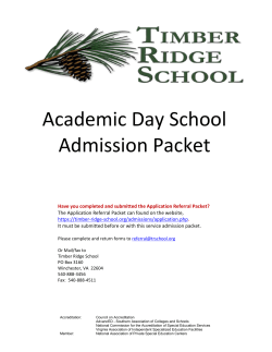 Academic Day School Admission Packet