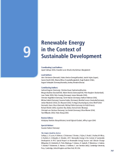 9 Renewable Energy in the Context of Sustainable Development