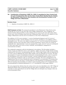 CARPC AGENDA COVER SHEET June 12, 2008 Executive Summary Item 6