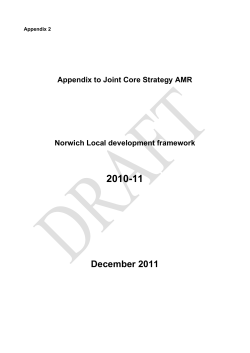 2010-11 December 2011 Appendix to Joint Core Strategy AMR