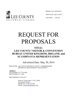 REQUEST FOR PROPOSALS