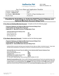 Fax Cover Sheet and Application Checklist