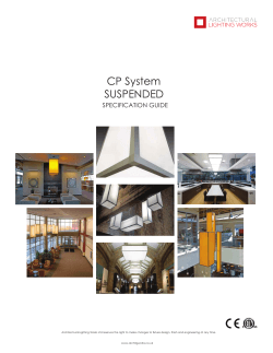 CP System SUSPENDED SPECIFICATION GUIDE