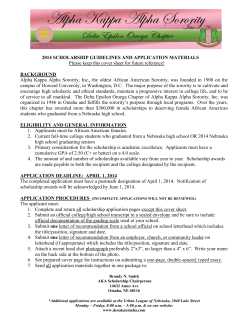2014 SCHOLARSHIP GUIDELINES AND APPLICATION MATERIALS BACKGROUND