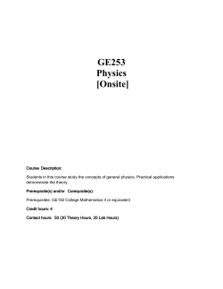 GE253 Physics [Onsite]