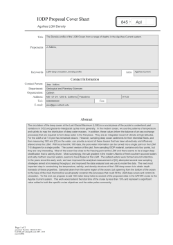 IODP Proposal Cover Sheet - Apl 845