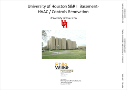University of Houston S&amp;R II Basement- HVAC / Controls Renovation