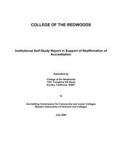 COLLEGE OF THE REDWOODS Accreditation