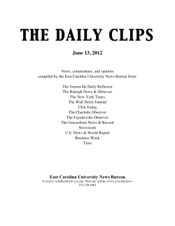 THE DAILY CLIPS  June 13, 2012