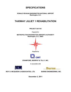 SPECIFICATIONS TAXIWAY JULIET 1 REHABILITATION