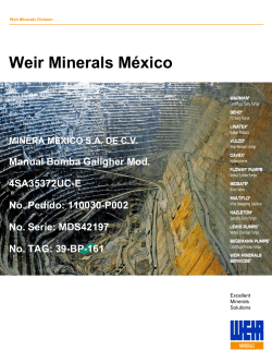 Weir Minerals México  Manual Bomba Galigher Mod. 4SA35372UC-E