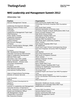 Attendee list