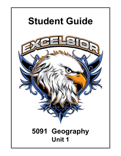 Student Guide 5091  Geography Unit 1
