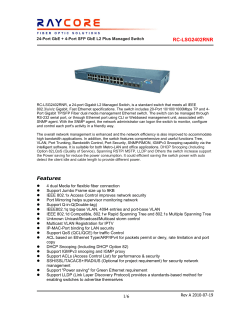 RC-LSG2402RNR 24-Port GbE + 4-Port SFP GbE L2 Plus Managed Switch
