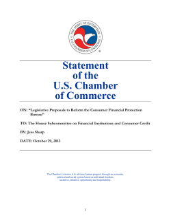 Statement of the U.S. Chamber of Commerce
