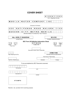 COVER SHEET