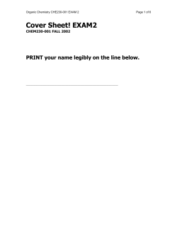 Cover Sheet! EXAM2 PRINT your name legibly on the line below.