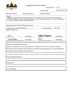 Agenda Item Cover Sheet