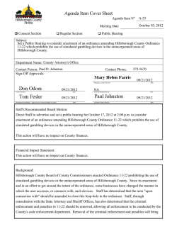 Agenda Item Cover Sheet