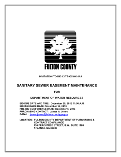 SANITARY SEWER EASEMENT MAINTENANCE  FOR DEPARTMENT OF WATER RESOURCES