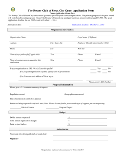 The Rotary Club of Sioux City Grant Application Form