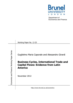 Business Cycles, International Trade and Capital Flows: Evidence from Latin America