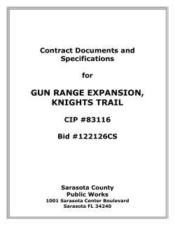 GUN RANGE EXPANSION, KNIGHTS TRAIL  Contract Documents and