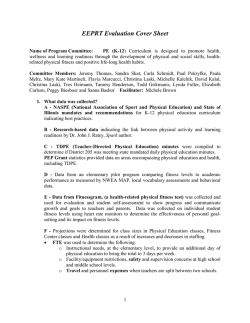 EEPRT Evaluation Cover Sheet
