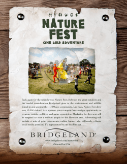 Back again for the seventh year, Nature Fest celebrates the... the  careful  consideration  Bridgeland  gives ...