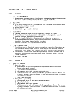 – TOILET COMPARTMENTS SECTION 101500 – GENERAL PART 1