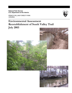 Environmental Assessment Reestablishment of South Valley Trail July 2003
