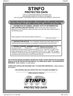 STINFO PROTECTED DATA