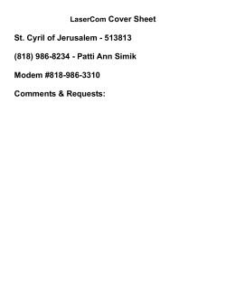 Cover Sheet  St. Cyril of Jerusalem - 513813