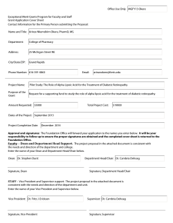 Office Use Only MGFY13 Okere Grant Application Cover Sheet