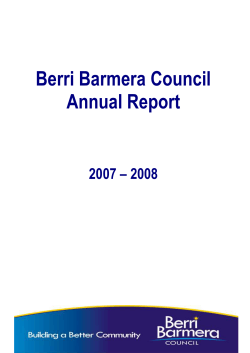 Berri Barmera Council Annual Report  2007 – 2008