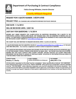Department of Purchasing &amp; Contract Compliance E-Verify Affidavit Required 14RD91450B