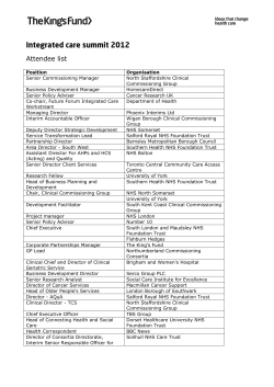 Attendee list