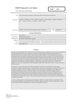 IODP Proposal Cover Sheet - Apl 849