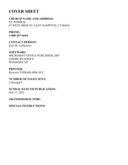 COVER SHEET