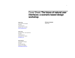 : The future of natural user interfaces: a scenario based design workshop