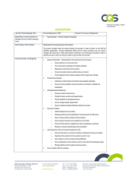 Job Specification