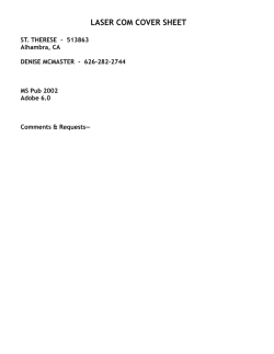 LASER COM COVER SHEET