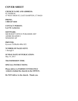 COVER SHEET