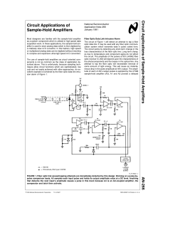 Circuit Applications of Sample-Hold Amplifiers Circuit Applications