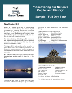 “Discovering our Nation’s Capital and History”  Sample - Full Day Tour