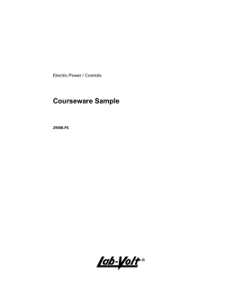 Courseware Sample Electric Power / Controls 25986-F0