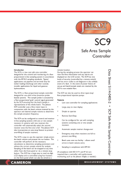 SC9 Safe Area Sample Controller Data Sheet S114-0405-2  •  SC9 Saf