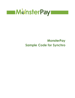 MonsterPay Sample Code for Synchro